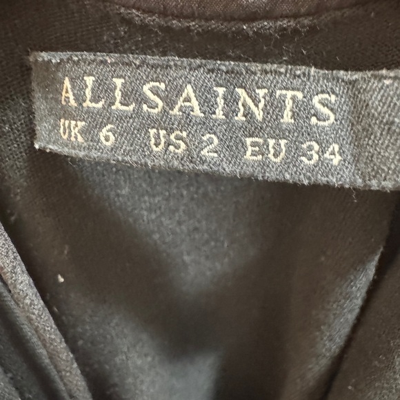 All Saints Fade Silk Blend Dress Black - Picture 5 of 9